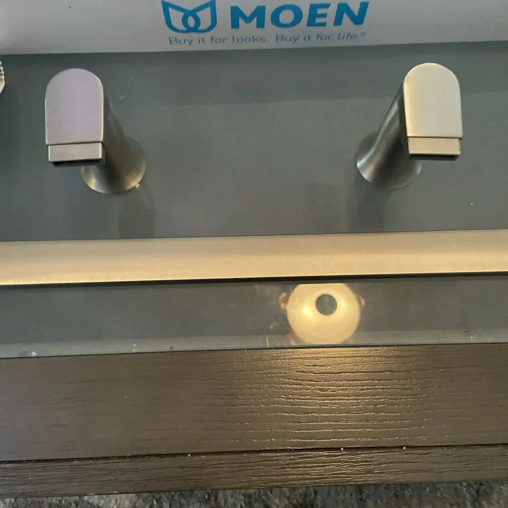 MOEN Genta 24 in. Towel Bar in Brushed Nickel BH3824BN - New Open Box - *READ!!